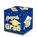 Graduation Congrats Card Box, 2025 Graduation Party Decorations Congrats Grad Card Boxes Holder Graduation Gift Grad Parties Foldable Cardboard Decorations Box Graduation Party Favors