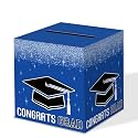 Graduation Congrats Card Box, 2026 Graduation Party Decorations, Graduation Party Decorations Graduation Money Card Boxes Holder Graduation Gift Party Favors Decor Party Supplies (Blue)