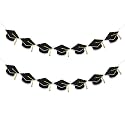 Tinbax Graduation Decorations Class of 2026 Party Supplies - Graduation Grad Caps Banner (Pre-Strung)