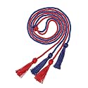Graduation Double Honor Cord with Tassel, 68" Long (Royal Blue+Red)
