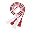Graduation Double Honor Cords with Tassel, 68" Long (Red+White)
