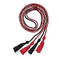 Graduation Double Honor Cords with Tassel, 68" Long (Black+Red)