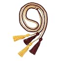 Graduation Double Honor Cords with Tassel, 68" Long (Maroon+Gold)