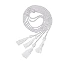 Graduation Double Honor Cords with Tassel, 68" Long (White)