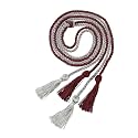 Graduation Double Honor Cords with Tassel, 68" Long (Maroon+Grey)
