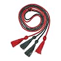 Graduation Double Honor Cords with Tassel, 68" (Red+Forest Green)