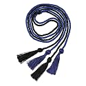 Graduation Double Honor Cords with Tassel, 68" (Royal Blue+Black)