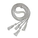 Graduation Double Honor Cords with Tassel, 68" Long (Grey)