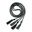 Graduation Double Honor Cords with Tassel, 68" (Black+Forest Green)