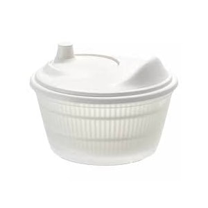 graidient span ikeatokig salad spinner  934 manual lettuce dryer amp serving bowl  easy spin handle  quick drying vegetable washer  bpa-free plastic  white  23x165 cm