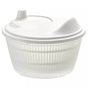 Graidient span ikeaTOKIG Salad Spinner – 9" Manual Lettuce Dryer & Serving Bowl – Easy Spin Handle – Quick Drying Vegetable Washer – BPA-Free Plastic – White – 23x16.5 cm
