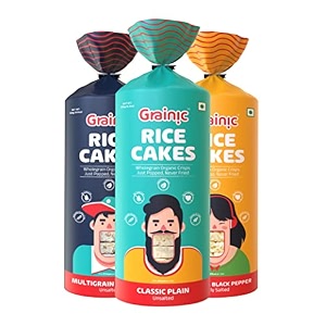 grainic rice cakes assorted saver pack of 3 i all natural and gluten - free 3 x 135 g 120 g pack of 3
