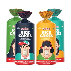 grainic rice cakes assorted saver pack of 4 i all natural and gluten-free 4 x 135 g 135 g pack of 4