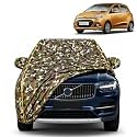 Grand I10 100% Waterproof Car Cover | Dustproof Sun Protection Cover | Soft Cotton Lining | Triple Stitched | Mirror Pocket | Antenna Pocket | All Weather Body Cover (Army)