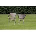 Grand Living 2-Piece Outdoor Wicker Patio Chair Weather-Resistant Chairs Rattan for Terrace, Lawn,&amp; Balcony (Duble Colour, 2 Chair)