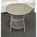 Grand Living Outdoor Wicker Patio Garden Table Weaving Top and Storage Weather-Resistant for Terrace, Lawn,&amp; Balcony (Rope, Table)
