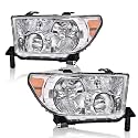 GRAND ORANGE Headlights Assembly Fit Toyota Tundra 2007-2013