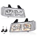 GRAND ORANGE Headlights Fit Chevy Express 1500 2003-2014/2500 3500 03-23