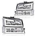 GRAND ORANGE LED DRL Headlights Fit Chevy Avalanche/Silverado 2003-2006