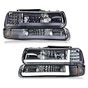 GRAND ORANGE LED DRL Headlights Fit 99-02 Chevy Silverado 1500 2500