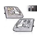 GRAND ORANGE Pair Headlight Assembly Fit Ford F150 1997-2003 Clear Lens