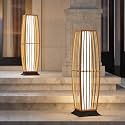 Grand patio Solar Outdoor Floor Lamp Set of 2, Waterproof Wicker Boho Patio Lanterns with Warm LED Light, Cordless Standing Lights for Porch, Deck, Garden & Poolside Decor, Large Taurus