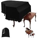 Grand Piano Keyboard Dust Cover, Music Stretchy Dirt Proof Keyboard Cover With Durable Elastic & Cord Lock Must Have Piano Accessories