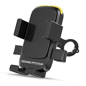 grand pitstop b1 360 rotational mobile holder for bikes with anti-theft motorcycle handlebar mounts for maps and navigation bike mobile holder with one click locking firm gripping anti shake