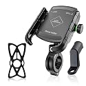 GRAND PITSTOP Mobile Holder for Bikes | (Black - Jaw Grip 360° Rotation) | Phone Mount for Motorcycle, Bicycle, Scooter | GPS Navigation Support | Anti-Slip Clamp | Sturdy Build