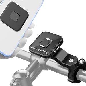 grand pitstop quick lock gen-1 with in-built magnetic lock technology handlebar motorcycle mobile holder