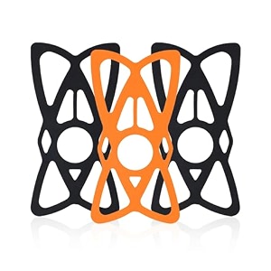 grand pitstop silicone grip bands for mobile holders  pack of 3 - spiderweb style  shockproof waterproof stretchable  extra protection for bikes amp scooters