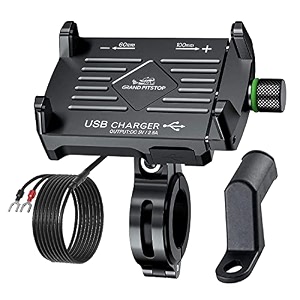 grand pitstop waterproof mobile holder for bikes motorcycle scooter bicycles bike mobile holder with vibration handlebar cellphone holder for maps and gps navigation amp 360 rotation phone mount