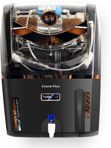 grand plus rouvuftdscopper water purifier 14 l ro  uv  uf  copper  tds control water purifier smokey