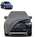 Grand Vitara 100% Waterproof Car Cover | Dustproof Sun Protection Cover | Soft Cotton Lining | Triple Stitched | Mirror Pocket | Antenna Pocket | All Weather Body Cover (Grey with Yellow Piping)