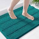 Grandaily Chenille Bathroom Rugs 44x24, Soft Absorbent Bath Mats, Deep Lake