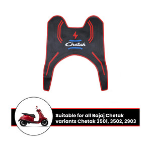 grandbiker rubber foot mat compatible with chetak 2025 bajaj chetak two wheeler mat