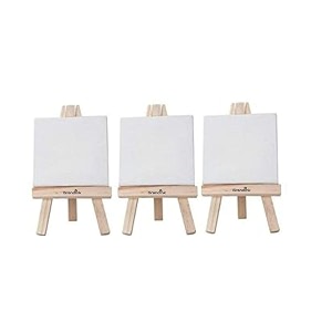 grandink mini display easel 434 x 434 canvas with 634 tripod stand for acrylic watercolor painting white pack of 3