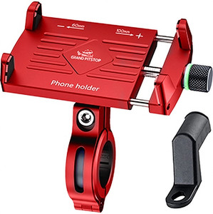 grandpitstop claw grip 360 degree aluminium based mobile holder with adjustable handlebar  mirror mount for bike  motorcycle bike mobile holder