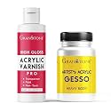 GRANOTONE Acrylic Gesso & High Gloss Varnish Combo 100ml Each.