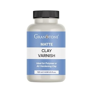 granotone clay varnish matte 41 fl oz 120 ml water based formula for protective finish air dry polymer glaze effect craft while leaving a smooth natural finish