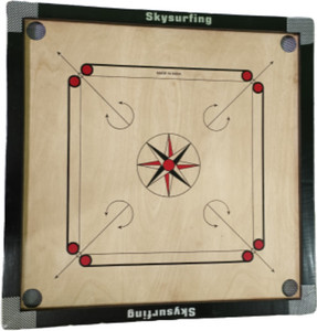 grant carrom board 34inch with wooden coins 5 cm carrom board multicolor