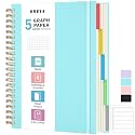 Graph Paper Notebook 8.5" X 11": 5 Subject Graphing Notebook with Dividers