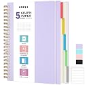 Graph Paper Notebook 8.5" X 11": 5 Subject Graphing Notebook with Dividers