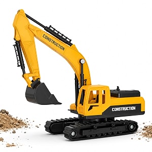 graphene crane excavator construction toy vehicle for kids yellow bulldozer engineering jcb model vehicle unbreakable toy friction powered push amp go moveable joints truck toy set boys girls toddler