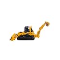 GRAPHENE 2 in 1 Bulldozer and Crain Excavator Truck Convert to Transformer, Friction Powered Construction Vehicle Trucks Best Gifts for Kids with Yellow and Green (Pack of 1)