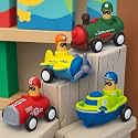 GRAPHENE 4 Pcs Push N Go Aeroplane Car Toy for Baby Press n Go Transport Friction Powered Unbreakable 360° Head Rotation Vehicle Gifts Boy Girl Toddlers Kids 1+ Years Old Train Airplane Boat