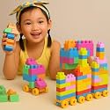 GRAPHENE 80 Pcs Big Mega Sized Building Blocks with Wheels - Smart Activity Fun and Learning Train Blocks for Kids | Educational and Exciting | Best Gift Toy for 3-Year-Old Boys &amp; Girls (Multicolor)