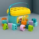 GRAPHENE Baby Plastic First's Educational Blocks Shapes and Sorter 16 Blocks Set ABCD Blocks with Other Shapes Toys for 6 Months to 1-2 Years Old Kids for Boys Girls Baby First Block Bucket