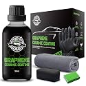 Graphene Ceramic Coating for Cars (50ml) - 10H Graphene Coating for Car Detailing-5+ Years Protection, Hydrophobic, Scratch & UV Resistant, High GlossFinish - Professional-Grade Car Detailing Kit