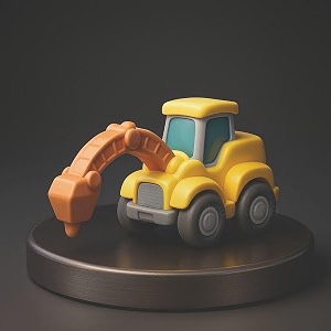 graphene pull back amp press go construction drill truck toy for kids movable amp flexible joints jcb style vehicle car for boys amp girls age 1-5 birthday gift pack of 1
